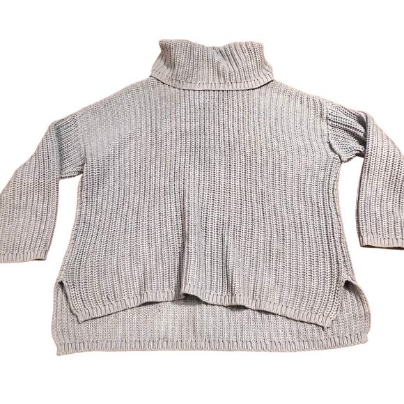 Haven Well Within Blue Knit Funnel Neck Cotton Acrylic Sweater Size XL Casual - Picture 1 of 6